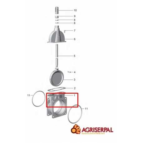 Nº 1 Cuerpo tajadera 6'' pulgadas