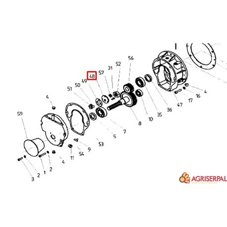 N.48. Tapa bomba engrase KD-3000/14000