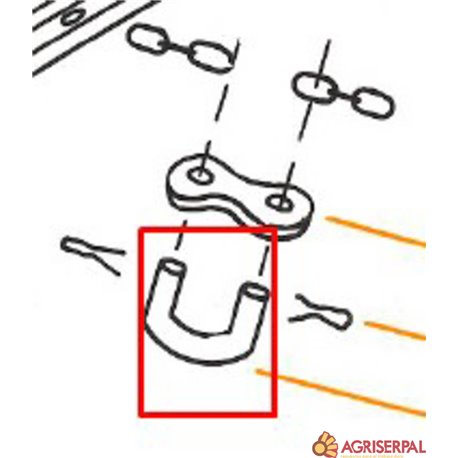 Orquilla enganche cadena